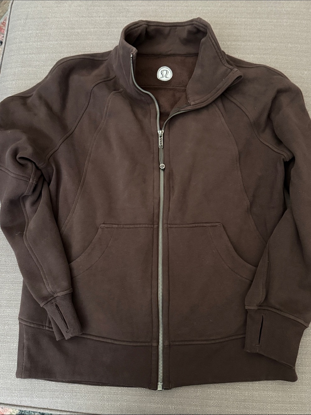 lululemon athletica Brown Full-Zip Sweatshirt Hoodie